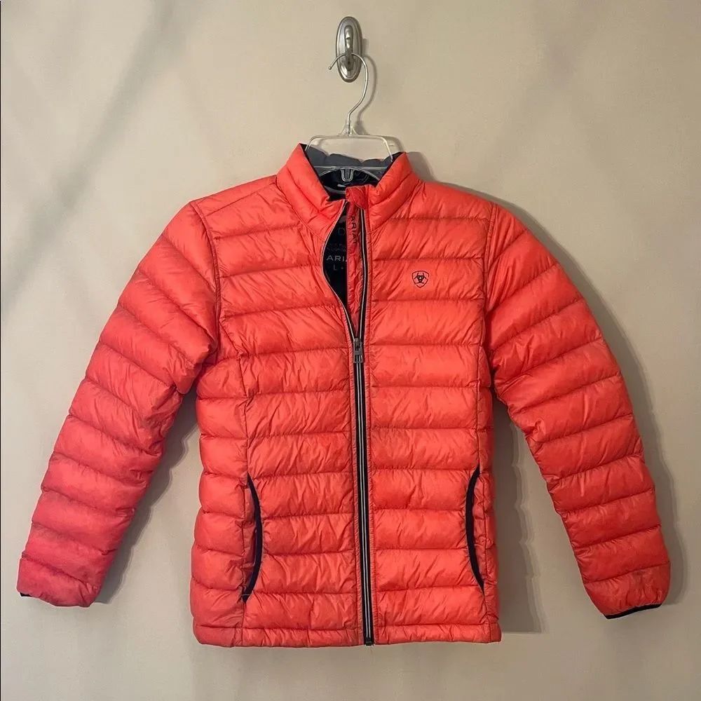 Ariat Kids Ideal 3.0 Down Jacket Girls Size Large Orange - Burnt Bri Puffer